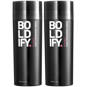 Boldify front packaging showing dark brown two-pack and clear labeling benefit