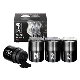 Boldify front packaging sample kit showing product selection and convenience
