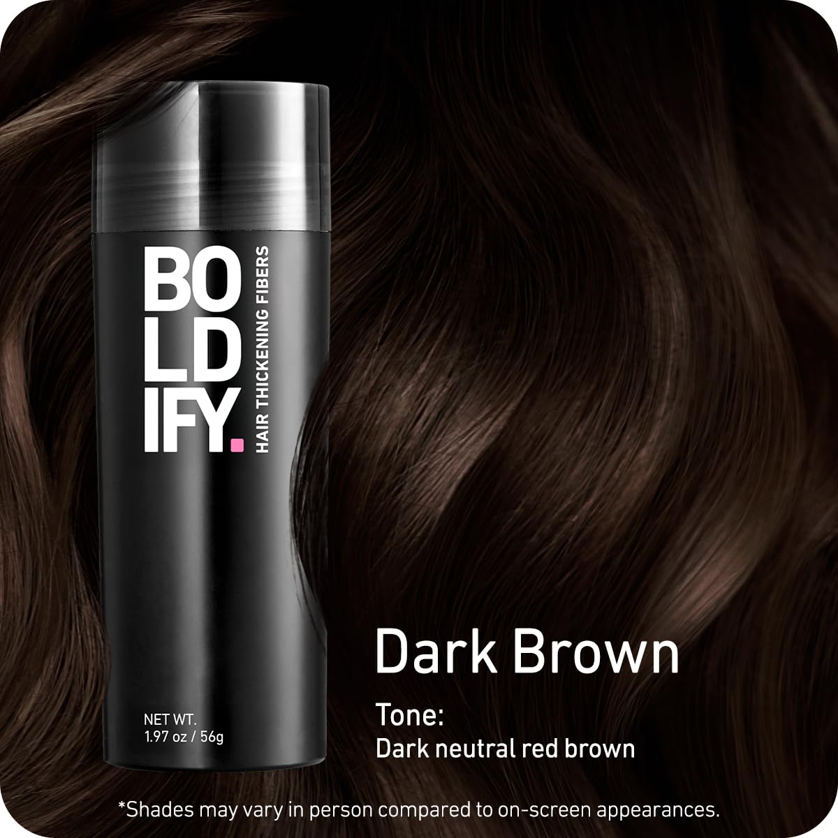 Boldify open container showing fiber texture and soft, touchable finish benefit