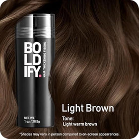 Boldify open shaker top with visible powder showing easy application