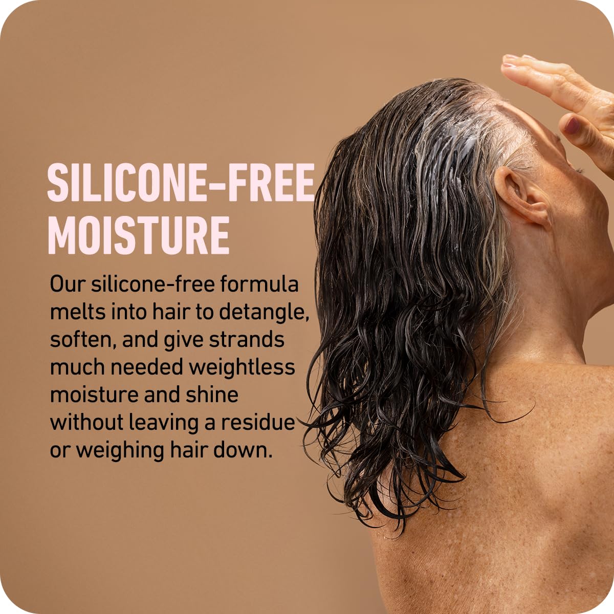 Boldify pour texture cream on hand shows weightless, nourishing feel