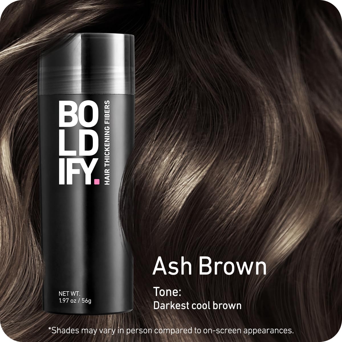 Boldify powder texture close-up showing fine fibers for natural blending benefit