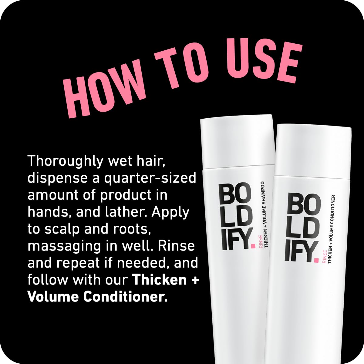 BOLDIFY bottle in hand showing 8oz size for travel and daily use