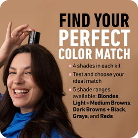 Boldify shade swatch card displaying 14 blonde tones for precise matching