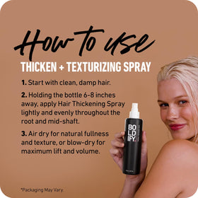 Boldify used by stylist for professional texturizing and manageability
