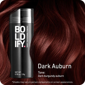 Close-up of Boldify fibers texture demonstrating natural blend and realism
