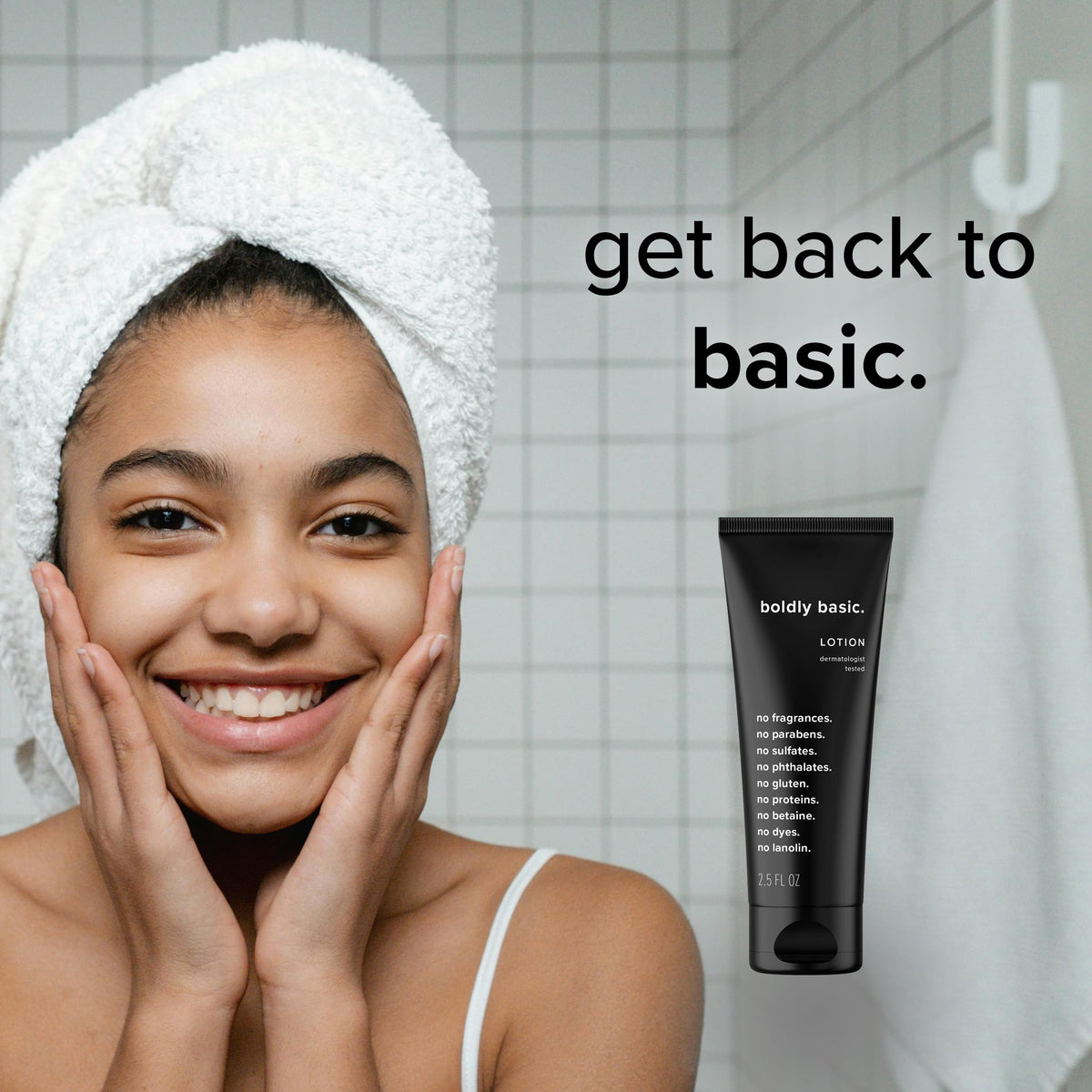 Boldly Basic application on hand demonstrating fast absorption and immediate hydration