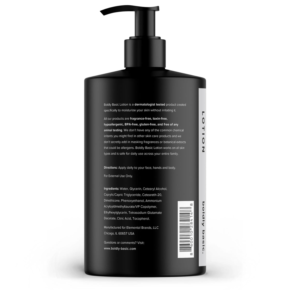 Boldly Basic lotion texture closeup demonstrating lightweight, fast-absorbing feel