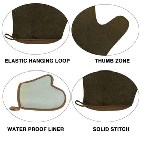 BOLITFU mitt close-up velvet texture for smooth streak-free blending