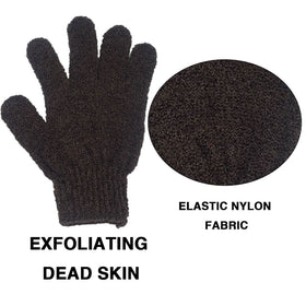 BOLITFU exfoliating glove scrubbing skin to create an even base