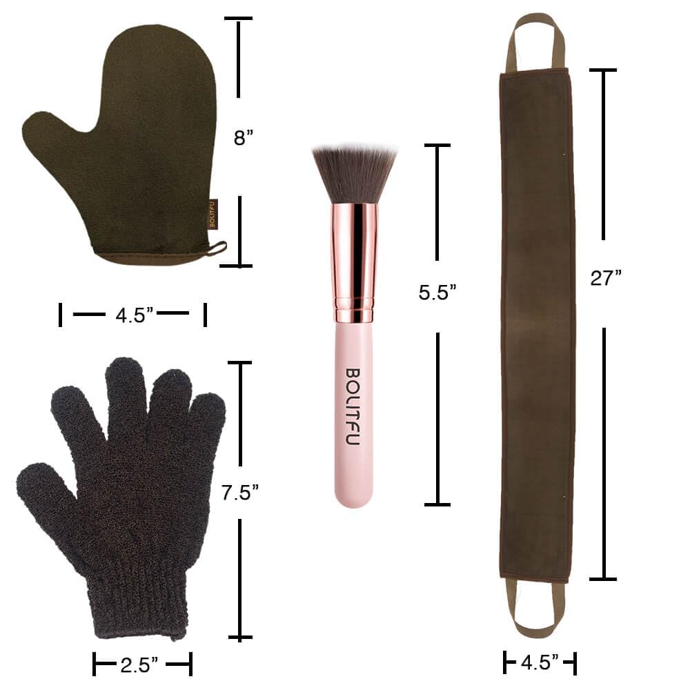 BOLITFU flat-top face brush detail for precise facial tanning control
