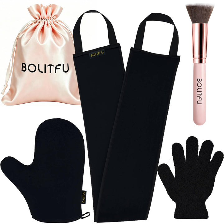 BOLITFU front packaging showing four applicators for clean tanning