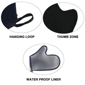 BOLITFU microfiber mitt close-up showing soft texture and smooth finish