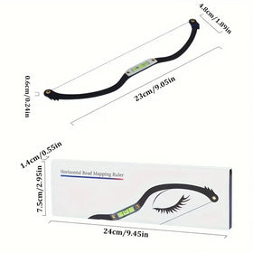 BOLUOYIN bubble level close-up ensuring precise horizontal eyebrow alignment