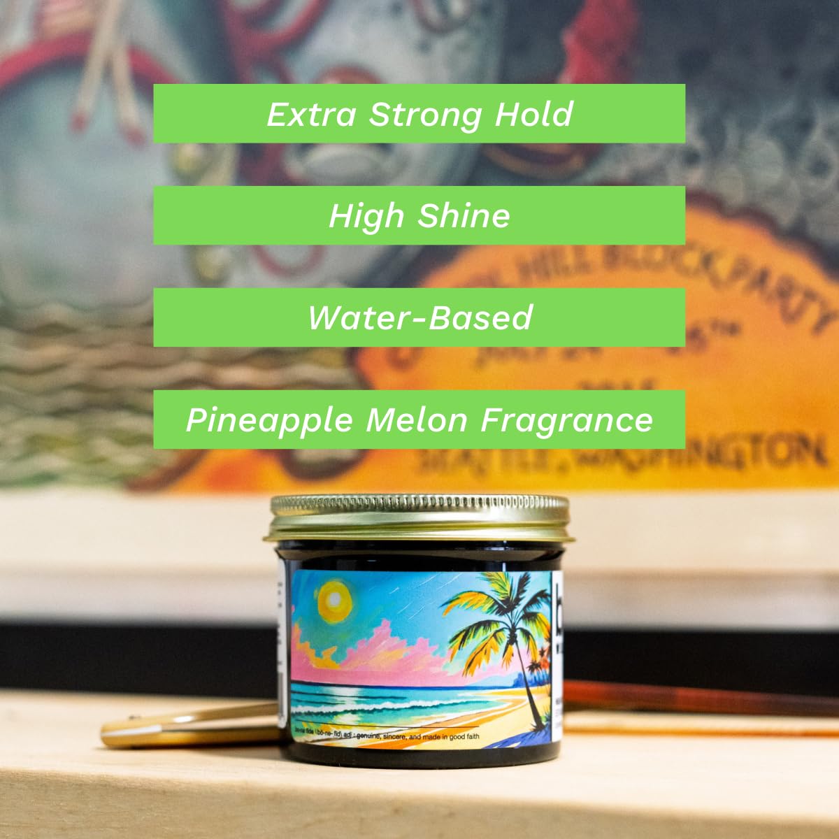 Bona Fide Pomade texture close-up highlighting smooth spreadability benefit
