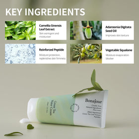 BONAJOUR close-up of green tea extract ingredient highlighting antioxidant benefit