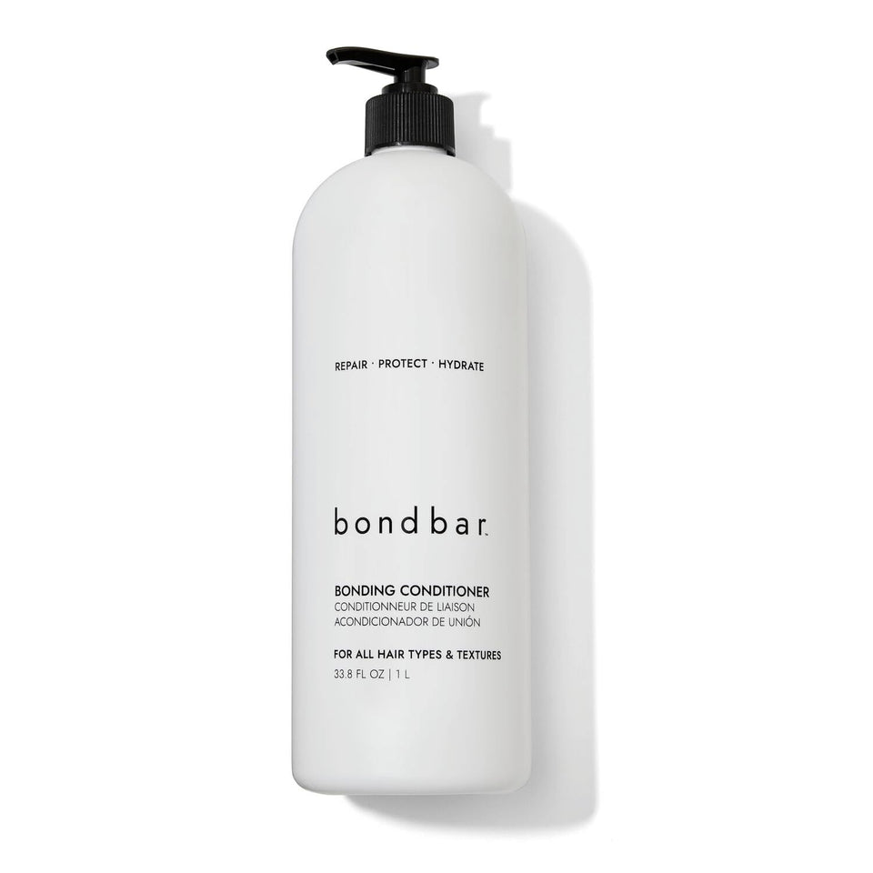 Bondbar front packaging 33.8 fl oz showing product benefits and recyclable bottle