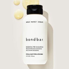 Bondbar applied to wet hair demonstrating protective pre-shampoo coverage