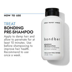 Bondbar beside hand for scale showing compact 4 fl oz travel-friendly size