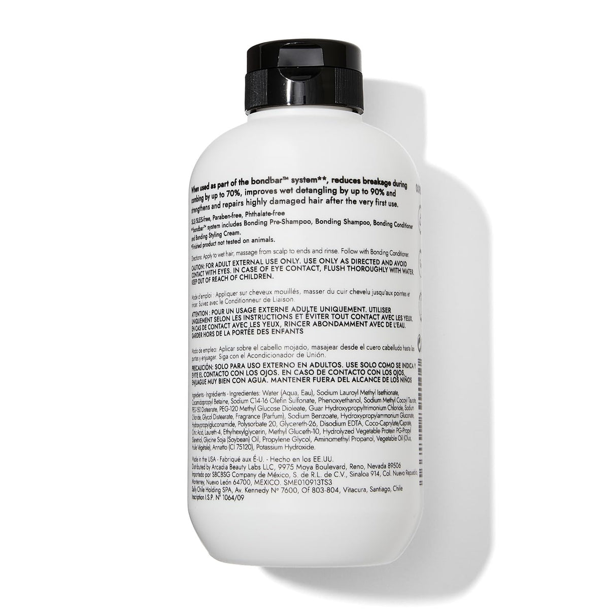 Bondbar bottle held in hand showing 8 fl oz size and travel benefit