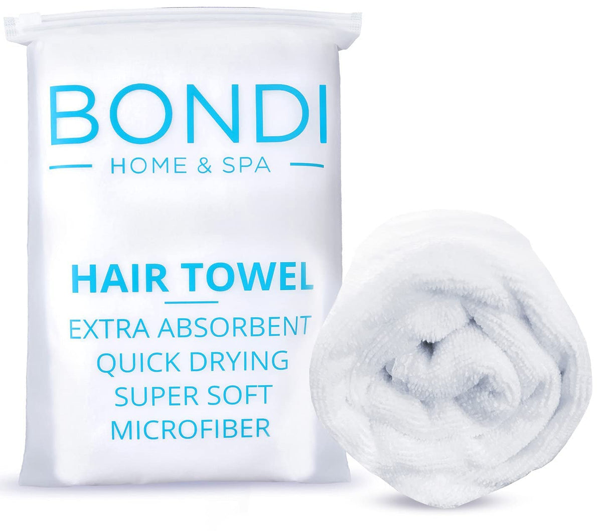 BONDI HOME & SPA folded towel front showing soft absorbent finish and quick drying