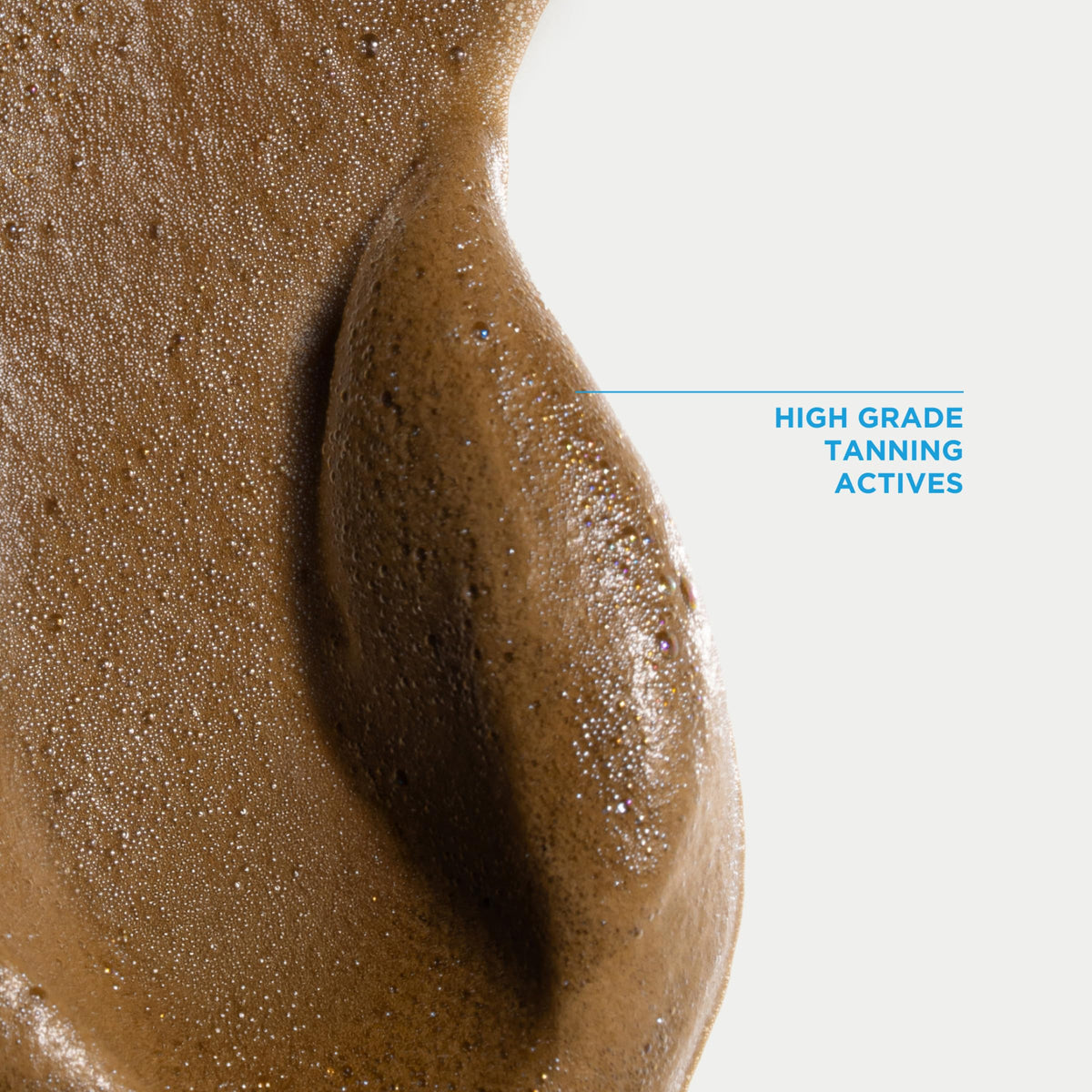 Bondi Sands applying foam to leg demonstrating even, natural-looking tan