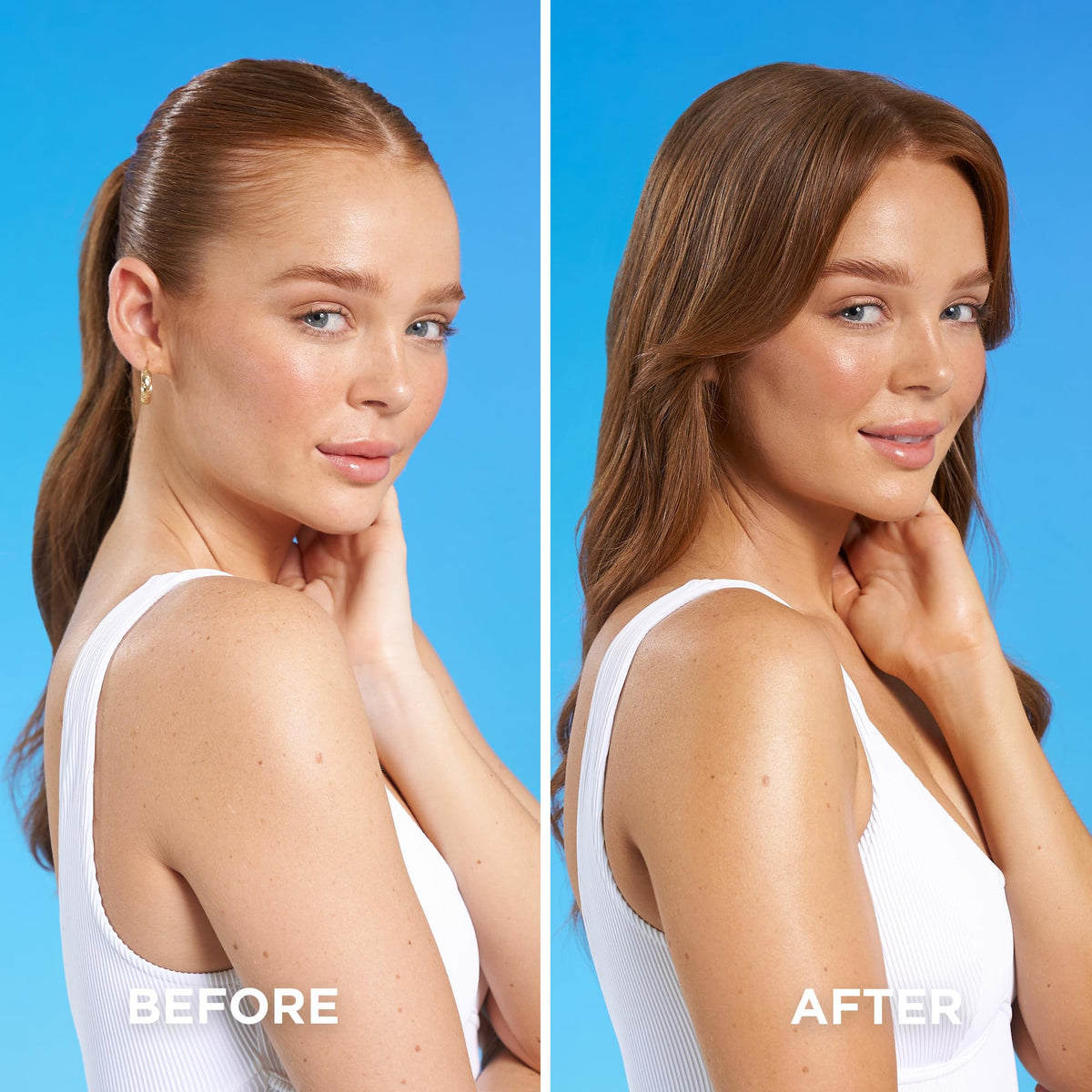 bondi sands drops in hand showing texture and quick absorbency for smooth blending