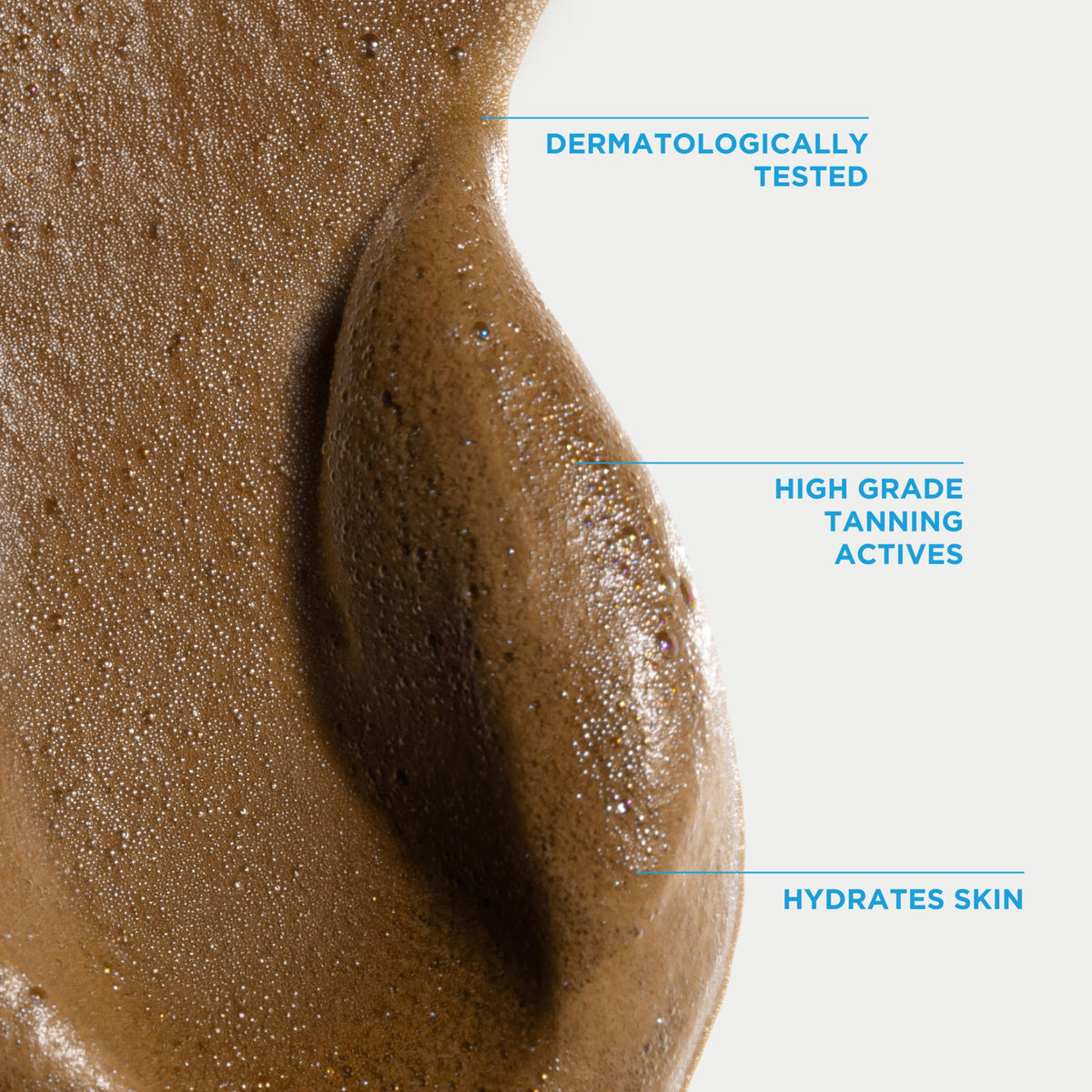 Bondi Sands bottle dispensing foam to illustrate controlled pump and user-friendly design