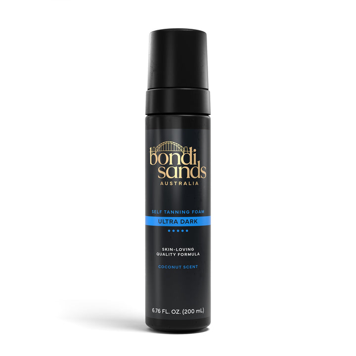 Bondi Sands front packaging showing bottle and branding with clean presentation, promotes ease