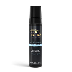 Bondi Sands front packaging showing bottle and branding with easy application benefit
