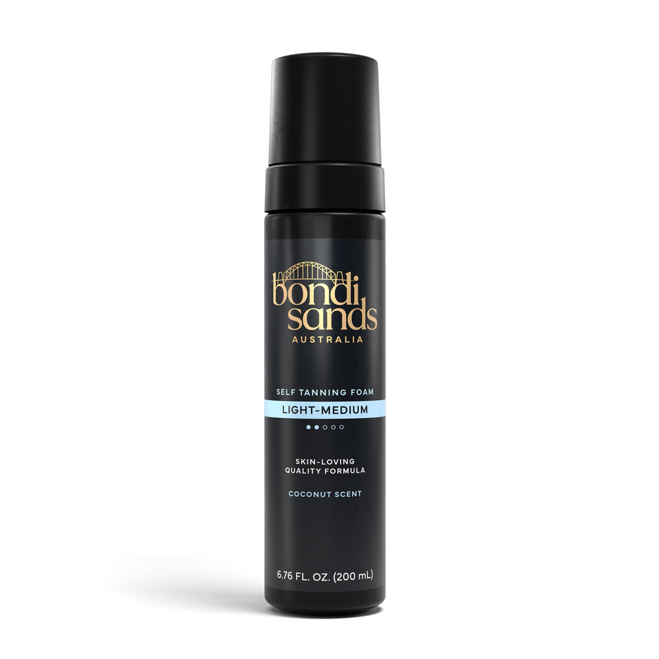 Bondi Sands front packaging showing bottle and branding with easy application benefit