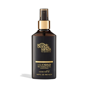 Bondi Sands Liquid Gold front bottle showing label and travel size benefit