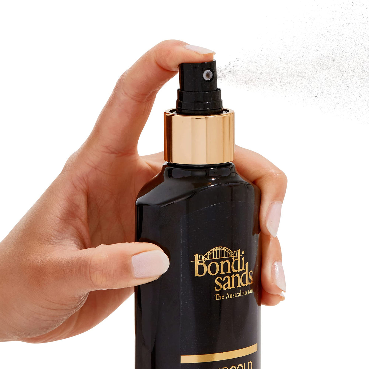 Bondi Sands oil texture droplet illustrating lightweight, quick-dry finish