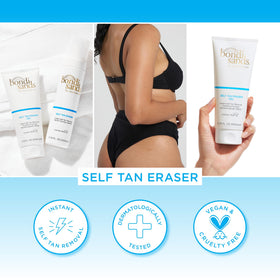 Bondi Sands Self Tan Eraser applied by hand to remove old tan effectively
