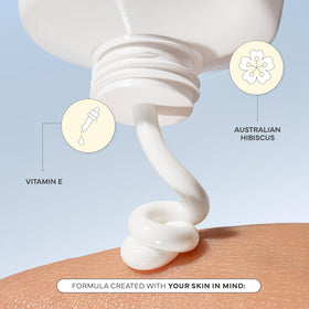 Bondi Sands hibiscus and vitamin E ingredient close-up showing hydrating benefit