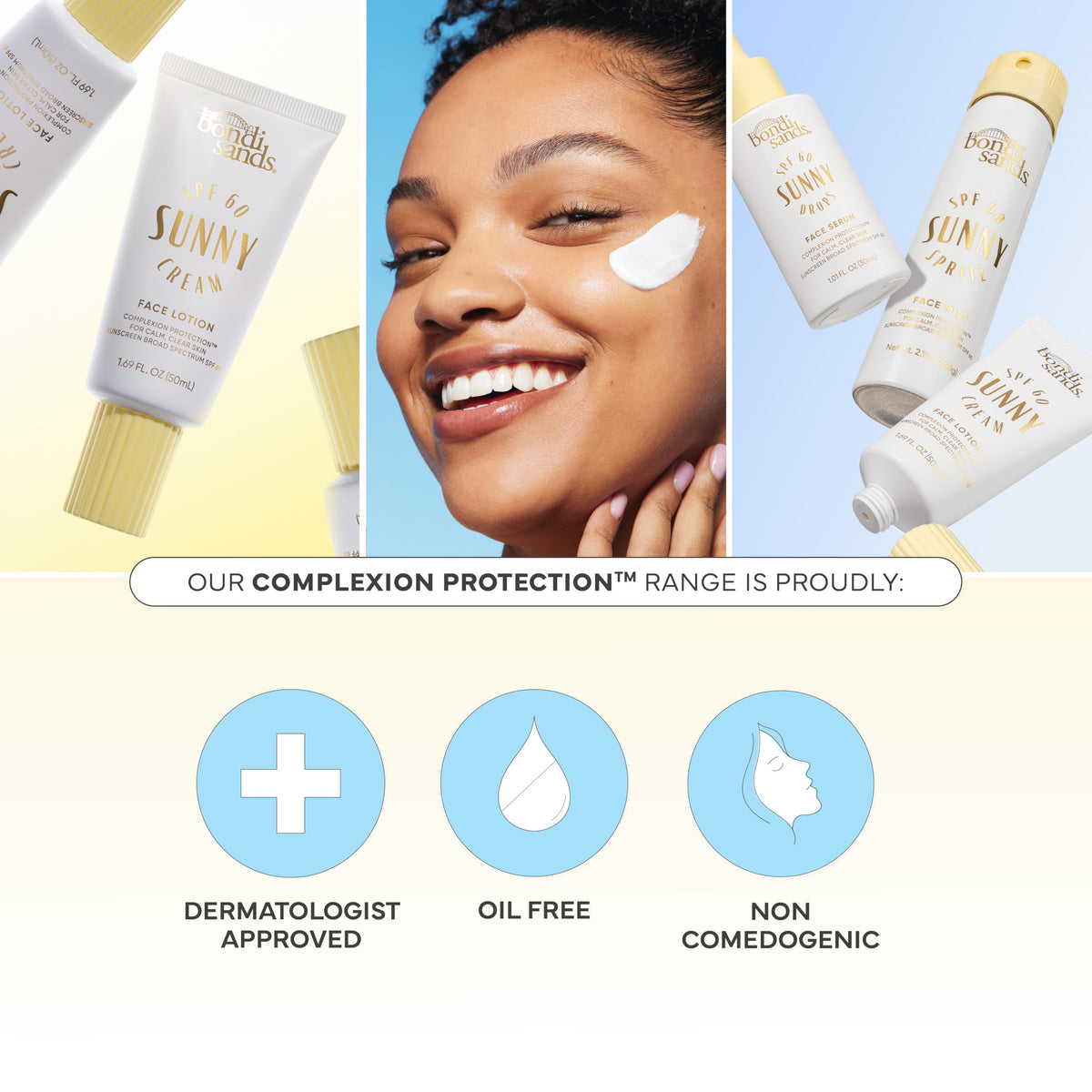 Bondi Sands texture on hand illustrating quick-absorbing benefit