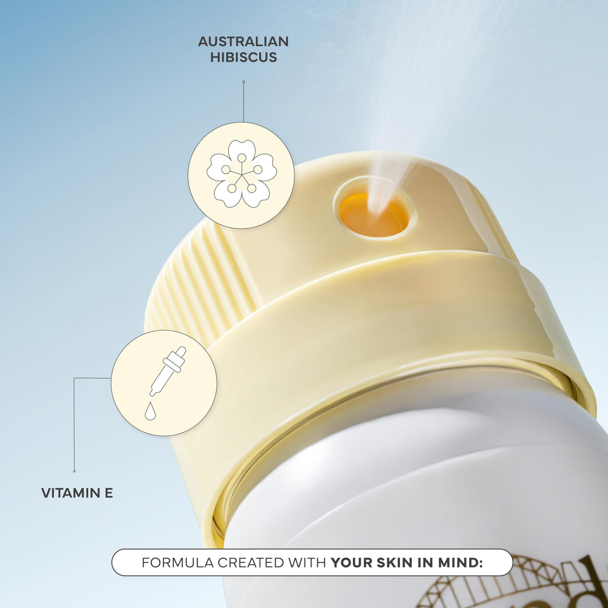 Bondi Sands Sunny Spritz fine mist texture demonstrating lightweight, non-greasy finish benefit