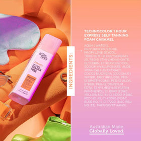 Bondi Sands product styled on beach towel lifestyle image conveying natural sun-kissed look