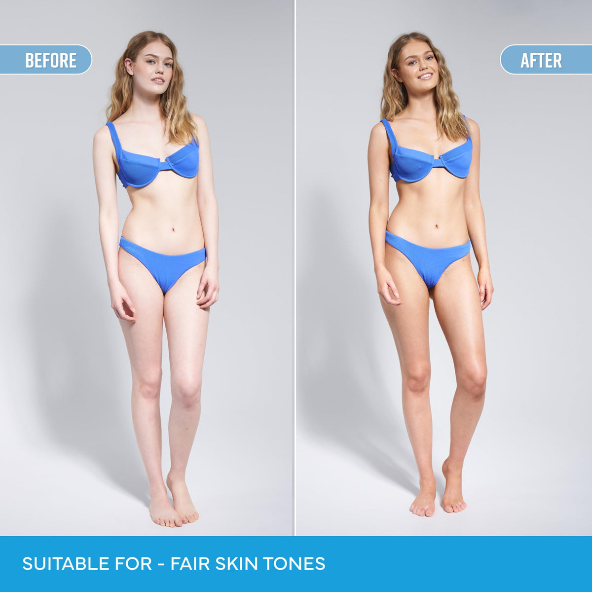 Bondi Sands application mitt in hand for streak-free blending