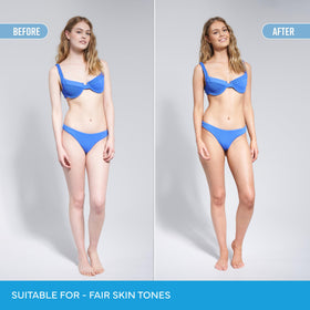 Bondi Sands application mitt in hand for streak-free blending