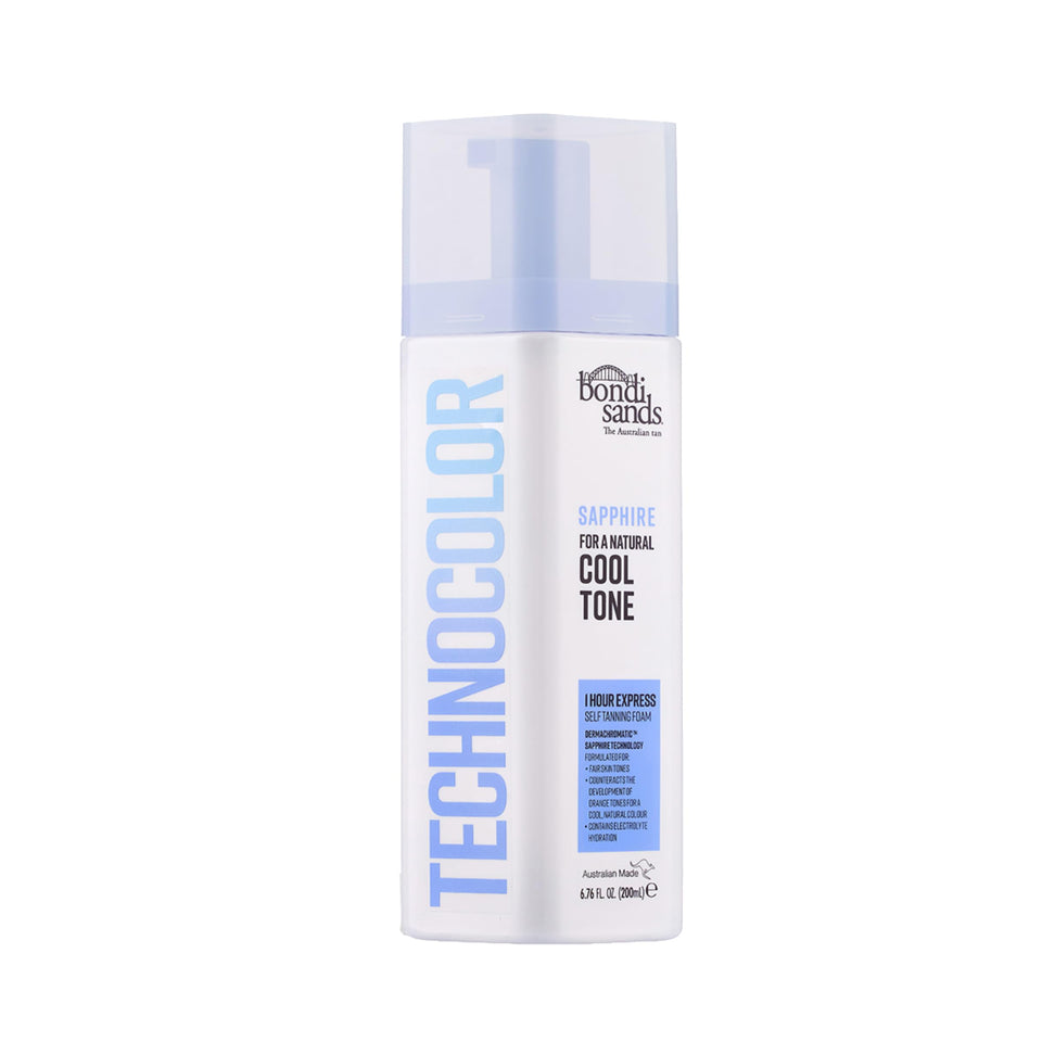 Bondi Sands front packaging showing product and fast-develop benefit