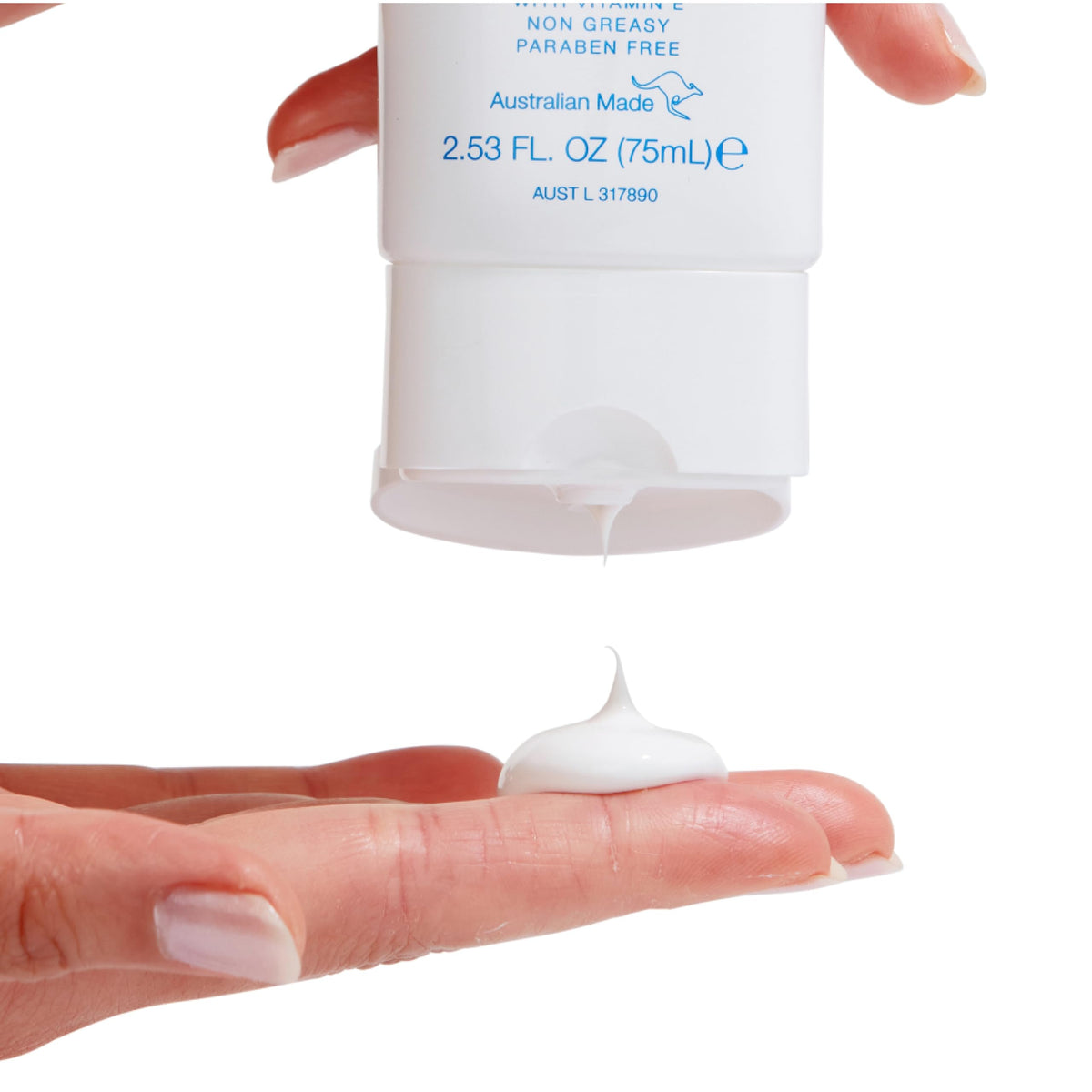 Bondi Sands texture close-up displaying lightweight, non-greasy lotion