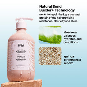 BONDIBOOST conditioner dispensed onto hand for easy application