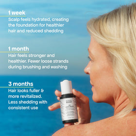 BondiBoost applied to scalp demonstrating targeted root stimulation benefit