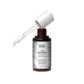 BondiBoost front packaging showing HG Lock Drops for daily fuller hair