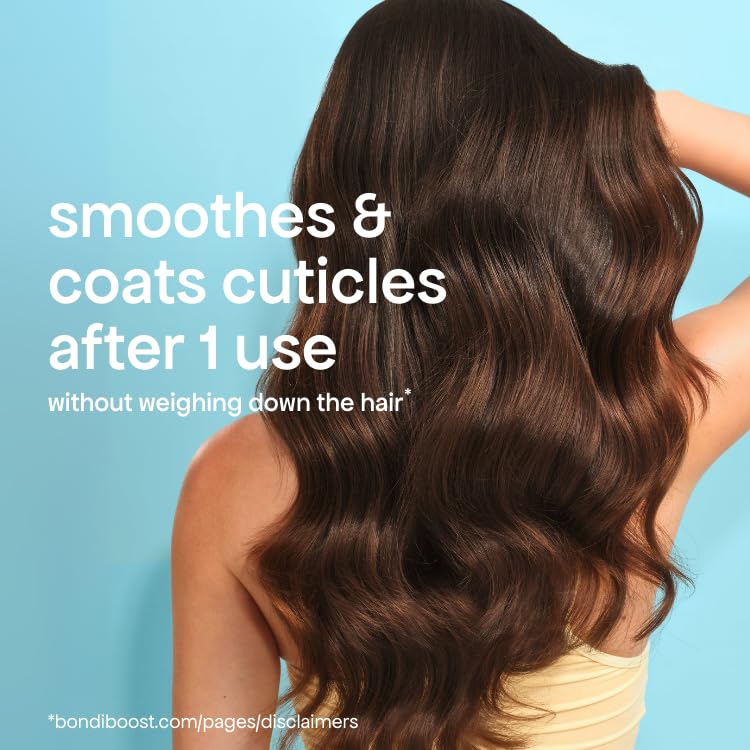 BONDIBOOST effect on hair texture showing reduced frizz and shine