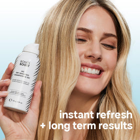BONDIBOOST texture demo showing root lift for fuller-looking hair