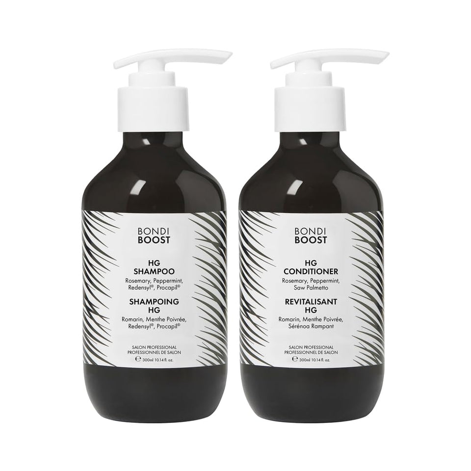 bondiboost front packaging shows the full anti-thinning set and brand clarity