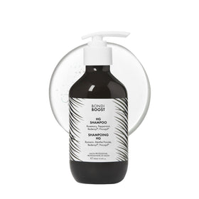 BONDIBOOST HG shampoo front bottle showing label and size benefits
