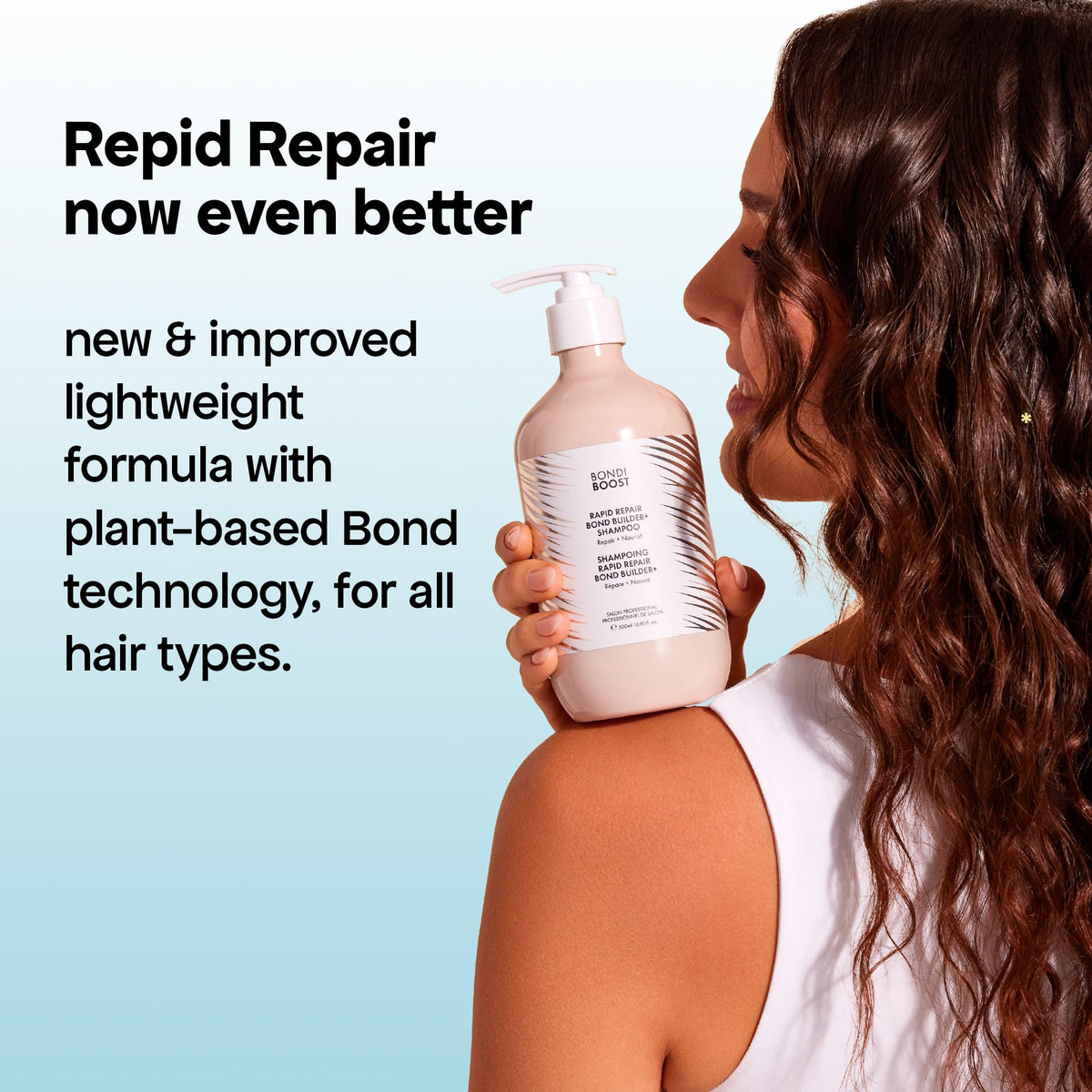 BONDIBOOST bottle in shower setting showing everyday routine compatibility